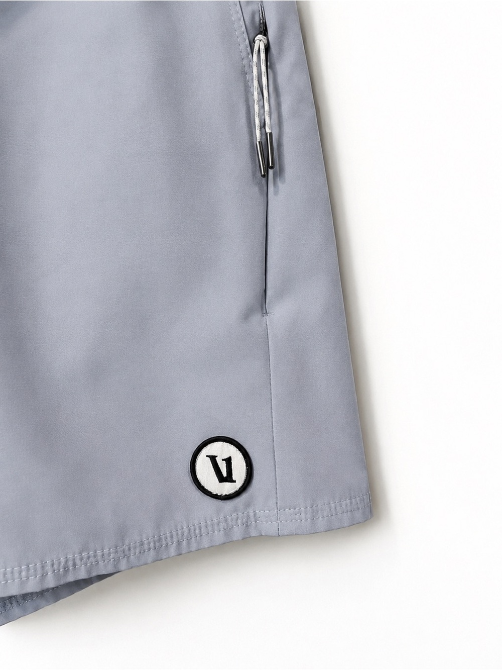 Vuori Men’s Medium Light Blue Gray Performance Athletic Shorts Zip Pocket - Picture 2 of 4